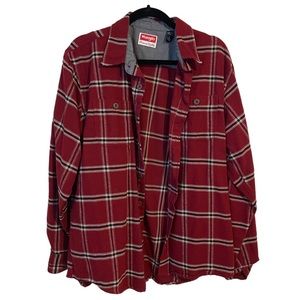 Wrangler Plaid Shacket Flannel Size Large